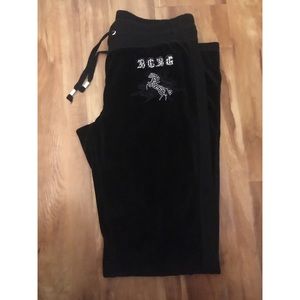 BCBG Black suede sweats